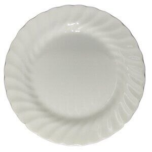 Johnson Brothers Regency Fine English Tableware Plate 10.5" White Swirl Set of 4
